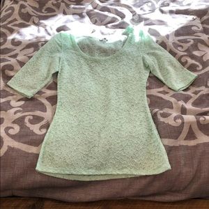Mint green top